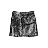 Logo Plaque crinkled Finish Skirt